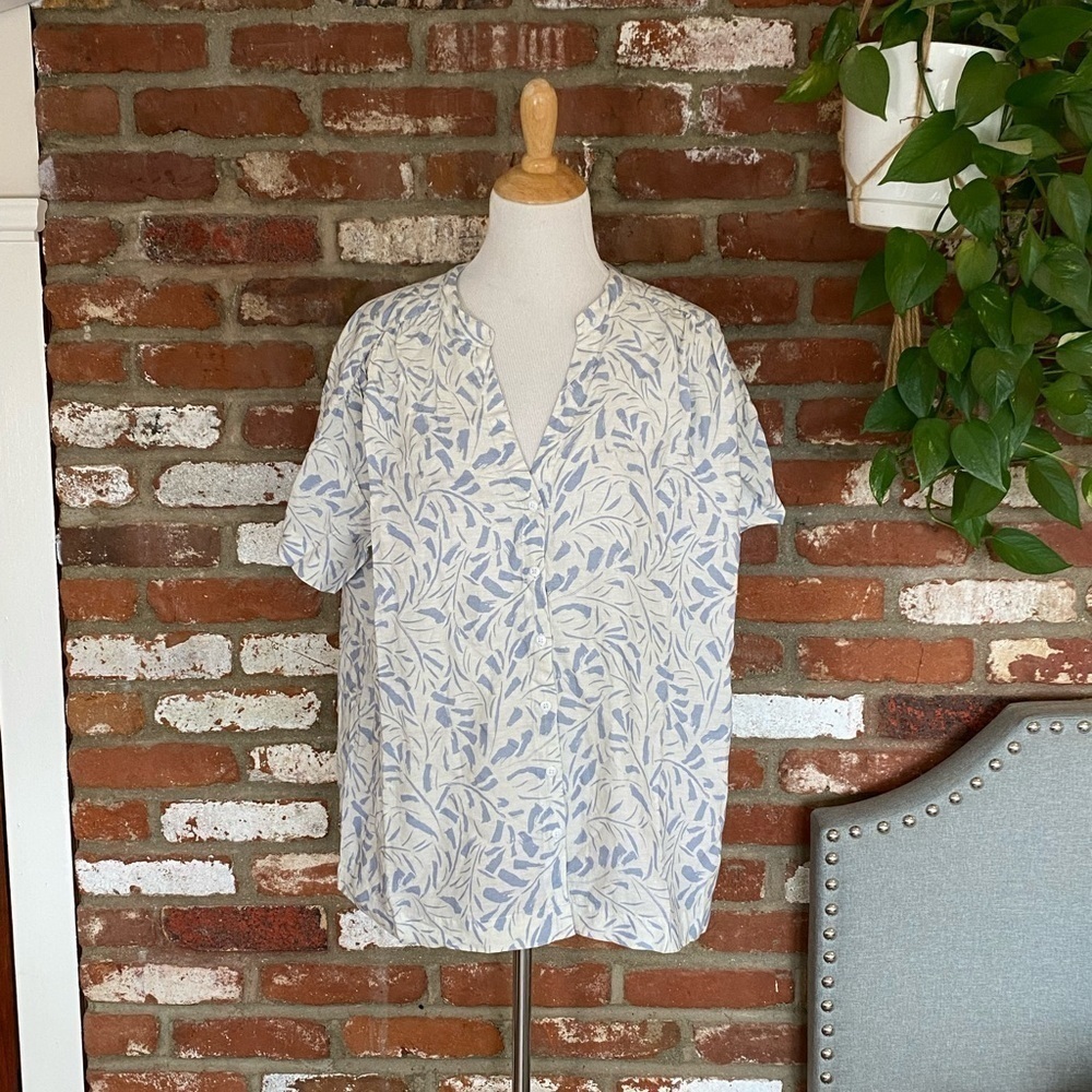 NWT Splendid Linen Button Down Oversized Camp Shi… - image 4